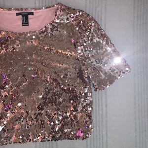 Forever 21 Sequin Crop Top